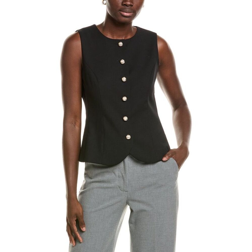 Marc Cain Womens  Knit Wool-Blend Vest, Black
